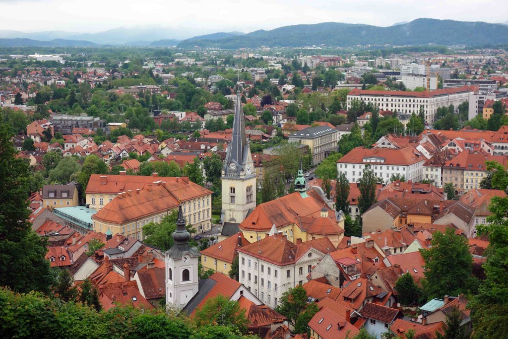 Aussicht von der Burg von Ljubljana