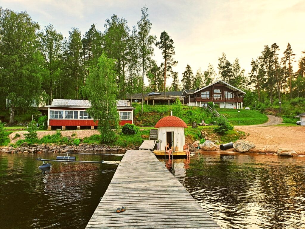 Blick auf die Sauna im Hotel Hirsiranta