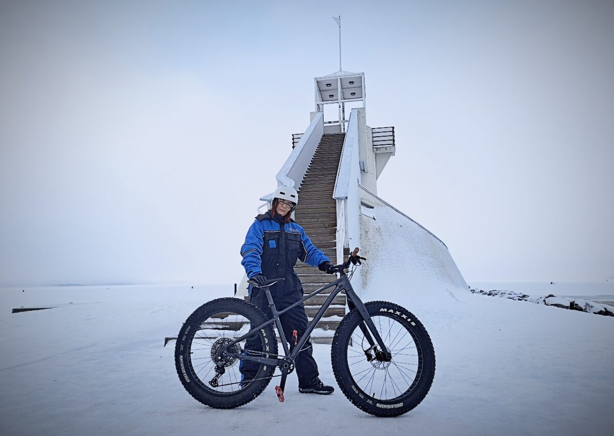 Oulu Outdoor auf dem Fatbike