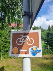 Wegweiser für Velhovesi Ring Route
